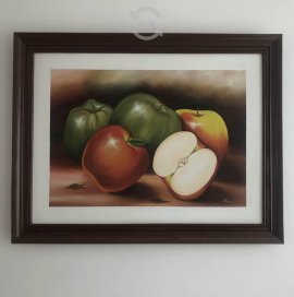 Pintura De Manzanas Al Óleo, $ 1,500