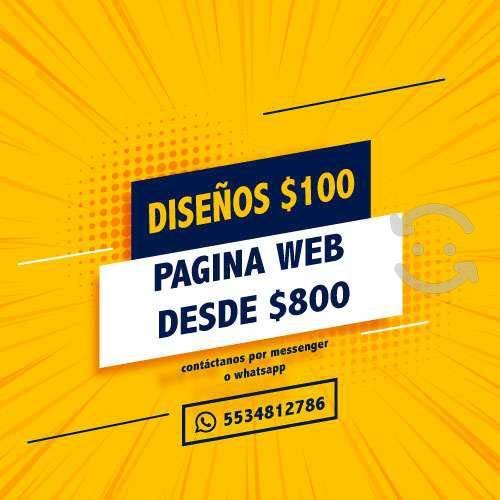 Diseño Y Pagina Web, $ 100.00