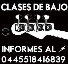 Clases De Bajo Eléctrico, $ 200.00