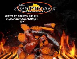 Costilla, chamorro chorizo y lechon, $ 170