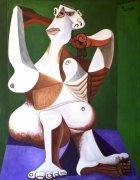Cuadro Picasso "Mujer Peinándose" ,Oleo , $ 5,500